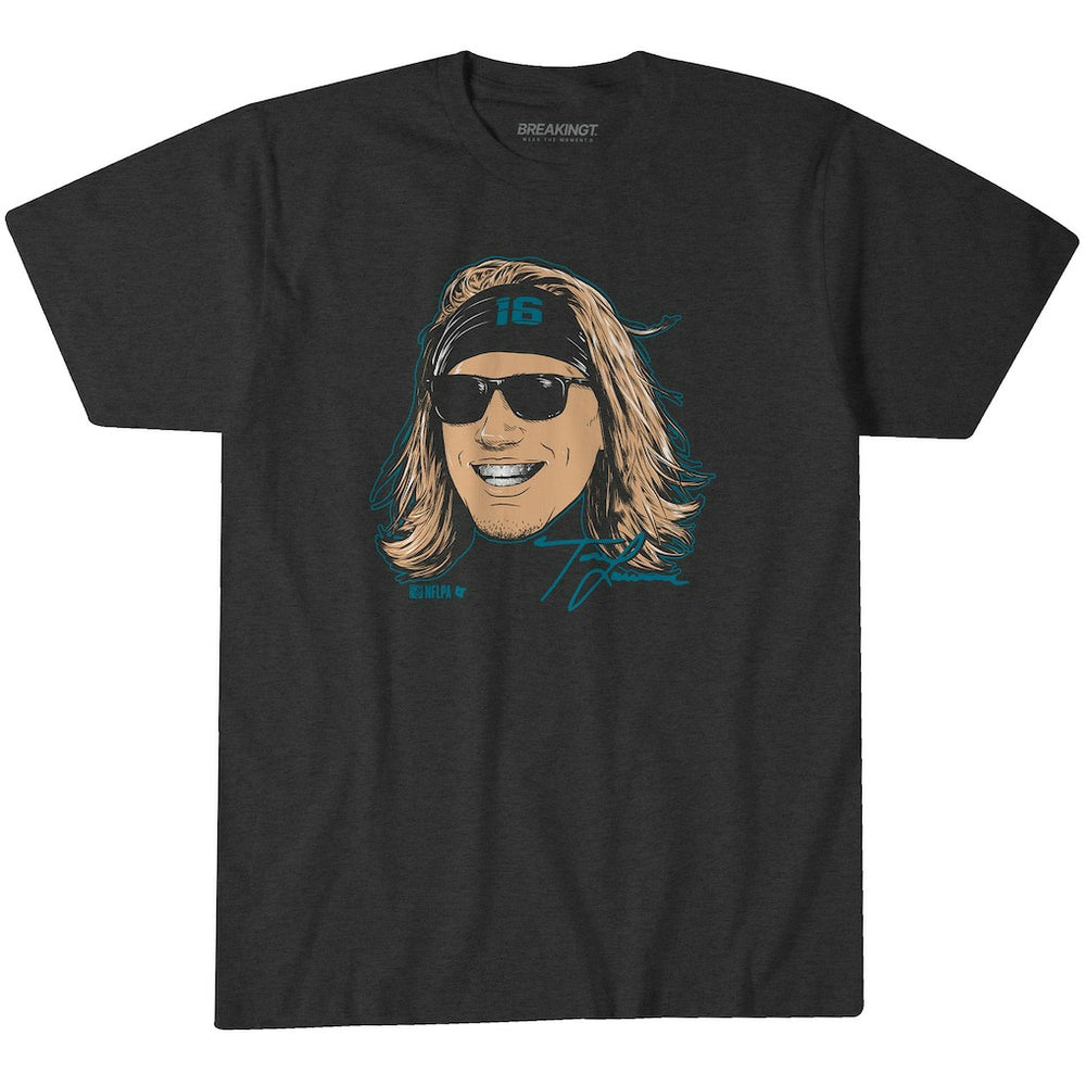 Trevor Lawrence  BreakingT Unisex Steezy Trev Graphic T-Shirt - Jacksonville Jaguars
