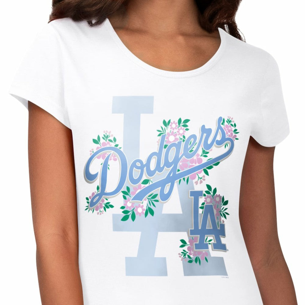 MLB Los Angeles Dodgers G-III 4Her by Carl Banks Women's Floral Endzone T-Shirt