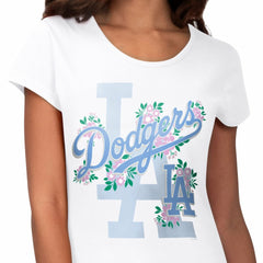 MLB Los Angeles Dodgers G-III 4Her by Carl Banks Women's Floral Endzone T-Shirt