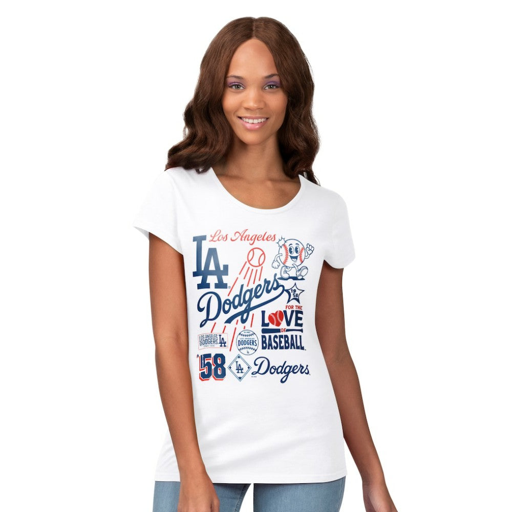 MLB Los Angeles Dodgers G-III 4Her by Carl Banks Women's Endzone Collage T-Shirt