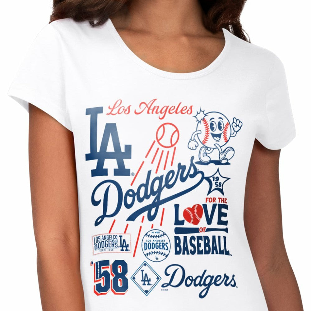 MLB Los Angeles Dodgers G-III 4Her by Carl Banks Women's Endzone Collage T-Shirt