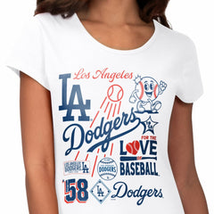 MLB Los Angeles Dodgers G-III 4Her by Carl Banks Women's Endzone Collage T-Shirt