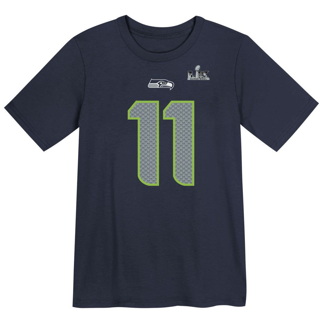 Jaxon Smith-Njigba  Preschool Super Bowl LX Patch Name & Number T-Shirt - Seattle Seahawks