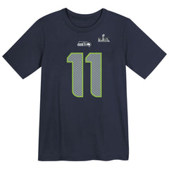 Jaxon Smith-Njigba  Preschool Super Bowl LX Patch Name & Number T-Shirt - Seattle Seahawks