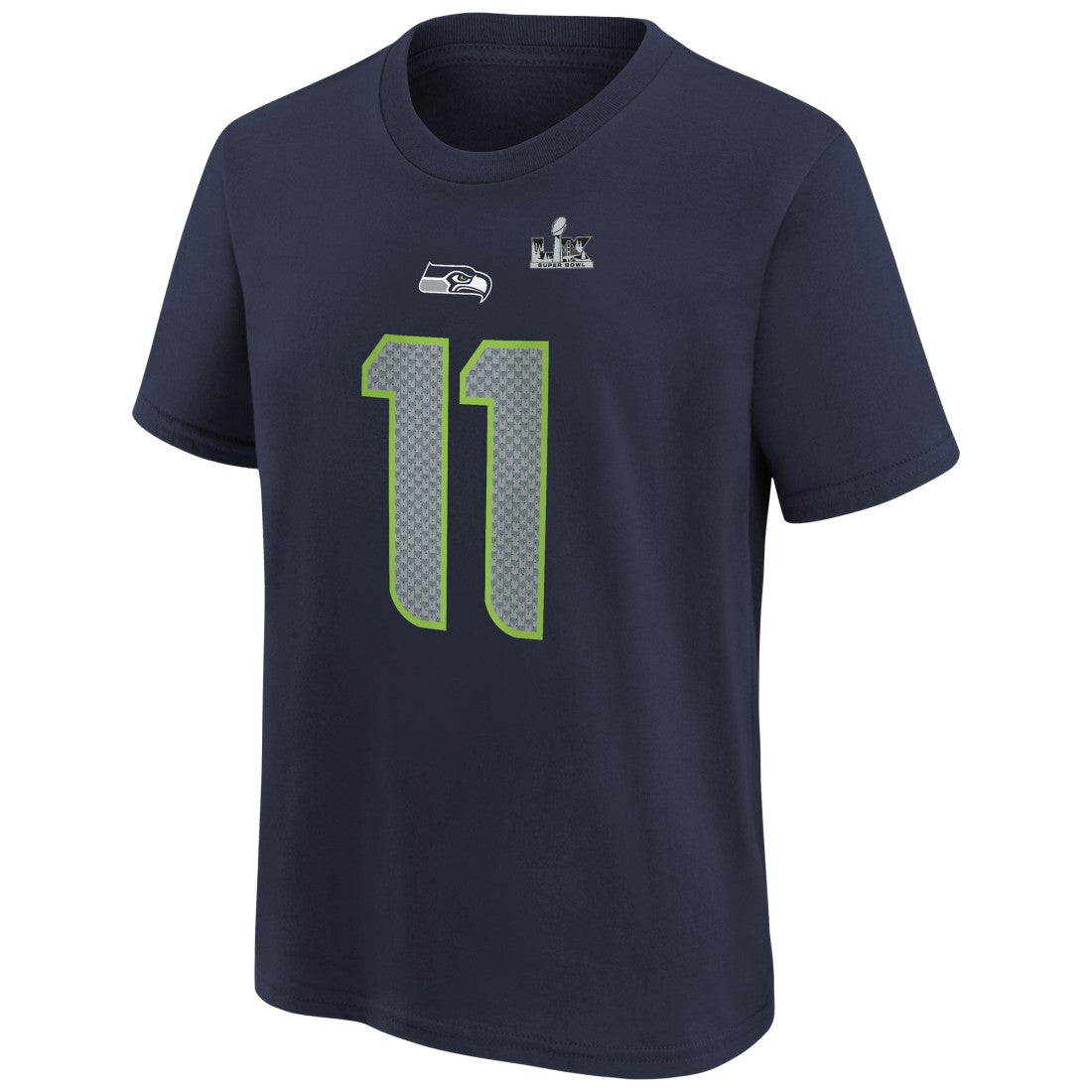 Jaxon Smith-Njigba  Youth Super Bowl LX Patch Name & Number T-Shirt - Seattle Seahawks