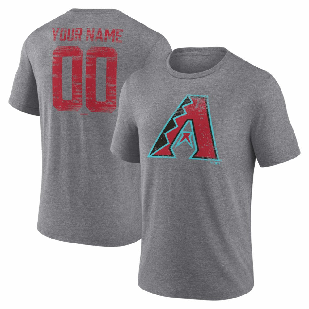 MLB Arizona Diamondbacks Heritage Personalized Any Name & Number Tri-Blend T-Shirt