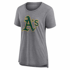 MLB Athletics Women's Heritage Personalized Any Name & Number Tri-Blend T-Shirt