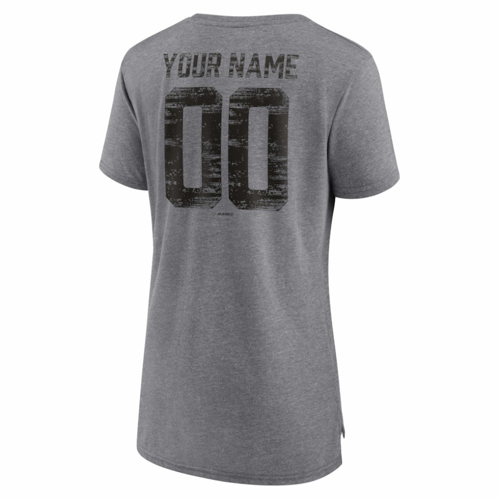 MLB Baltimore Orioles Women's Heritage Personalized Any Name & Number Tri-Blend T-Shirt