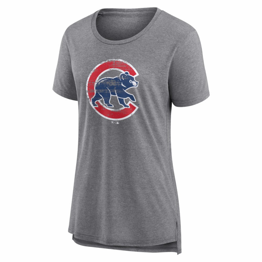 MLB Chicago Cubs Women's Heritage Personalized Any Name & Number Tri-Blend T-Shirt