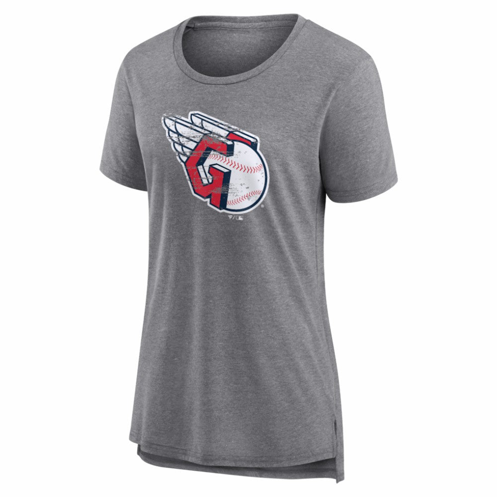 MLB Cleveland Guardians Women's Heritage Personalized Any Name & Number Tri-Blend T-Shirt