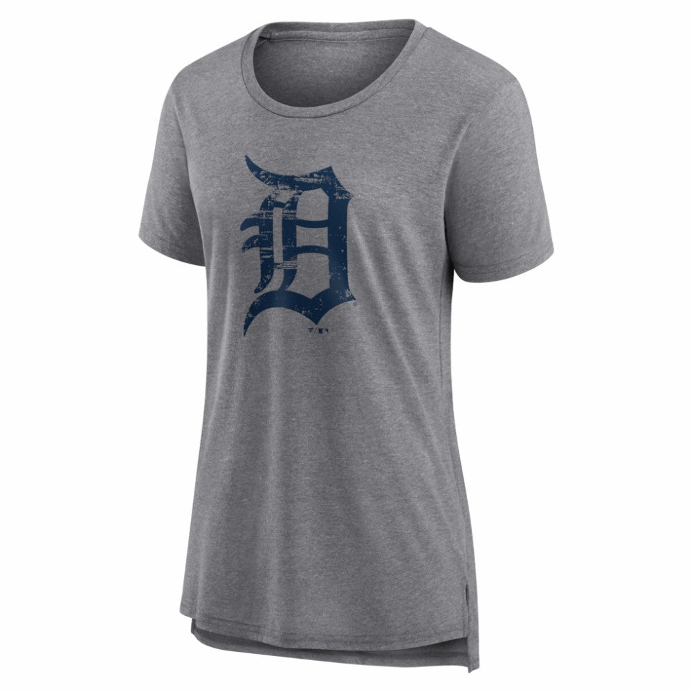 MLB Detroit Tigers Women's Heritage Personalized Any Name & Number Tri-Blend T-Shirt