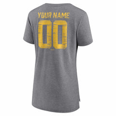 MLB San Diego Padres Women's Heritage Personalized Any Name & Number Tri-Blend T-Shirt