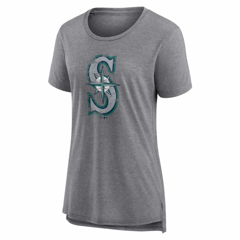 MLB Seattle Mariners Women's Heritage Personalized Any Name & Number Tri-Blend T-Shirt
