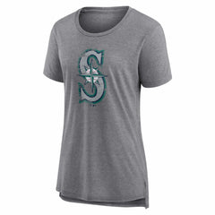 MLB Seattle Mariners Women's Heritage Personalized Any Name & Number Tri-Blend T-Shirt