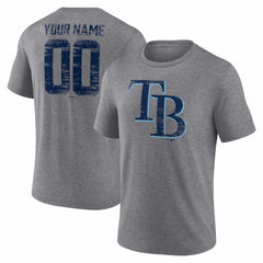 MLB Tampa Bay Rays Heritage Personalized Any Name & Number Tri-Blend T-Shirt