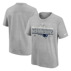 Youth 2025 AFC Champions Locker Room Trophy Collection Authentic T-Shirt - New England Patriots