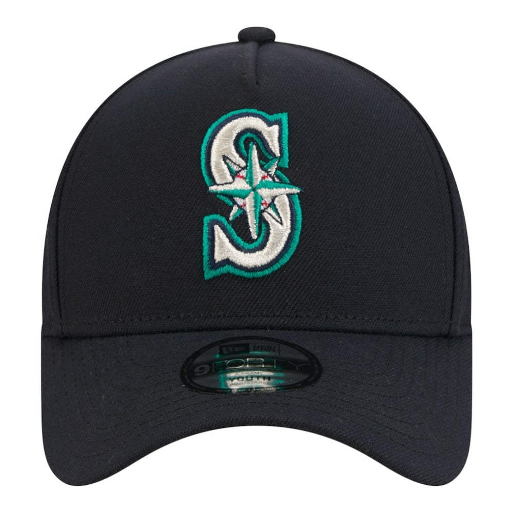 MLB Seattle Mariners New Era Youth 9FORTY A-Frame Adjustable Hat