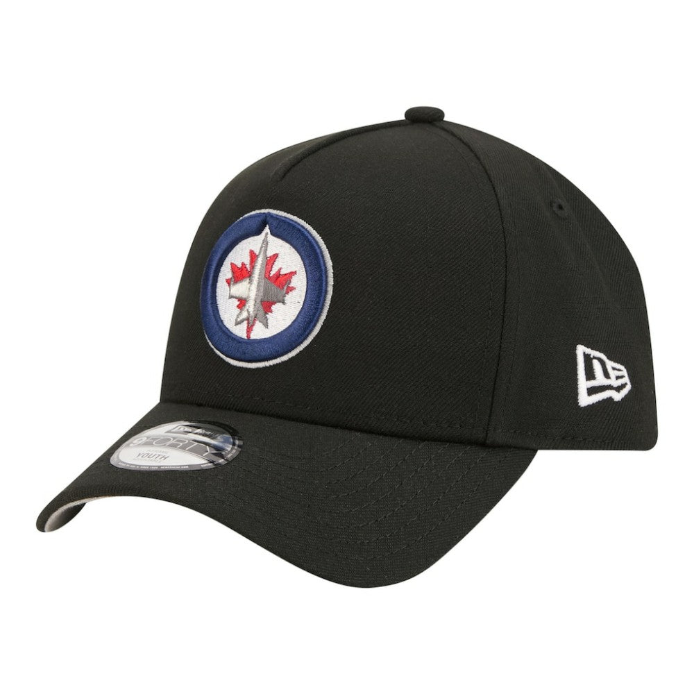 NHL Black Winnipeg Jets New Era Youth 9FORTY A-Frame Adjustable Hat