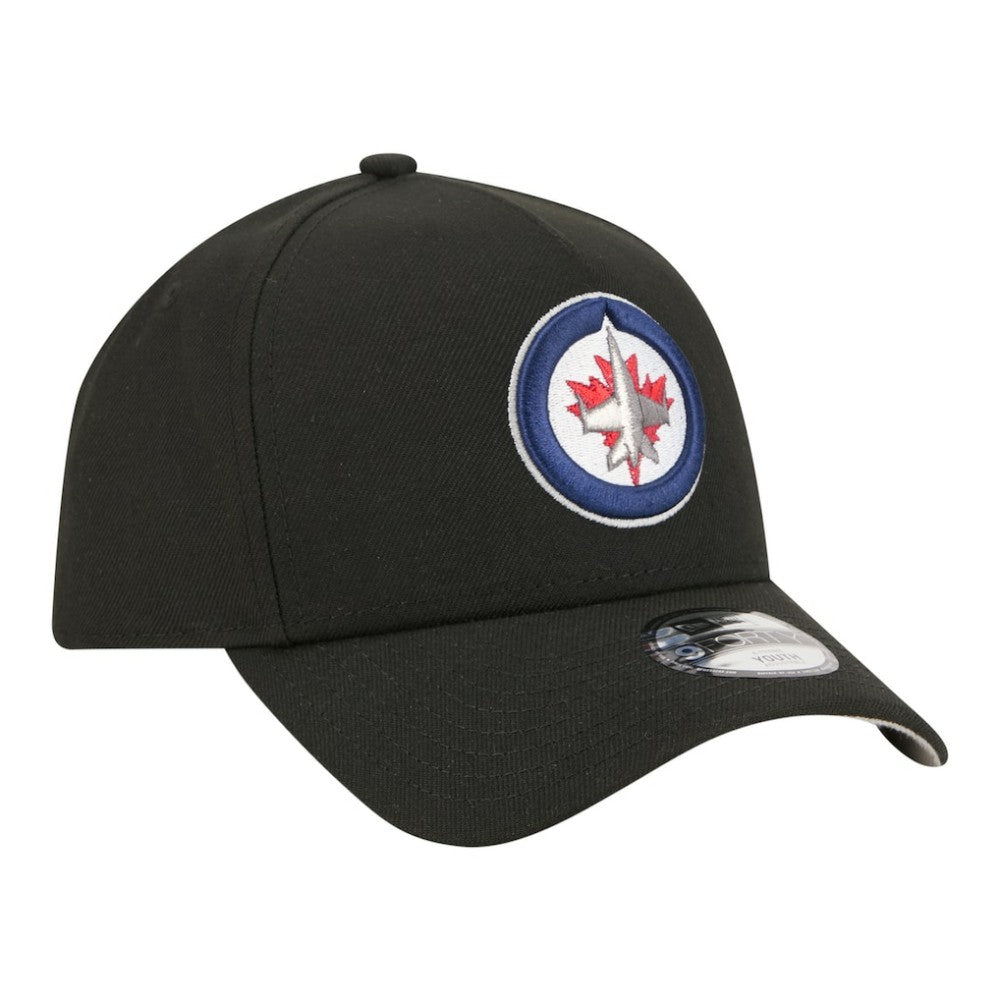 NHL Black Winnipeg Jets New Era Youth 9FORTY A-Frame Adjustable Hat