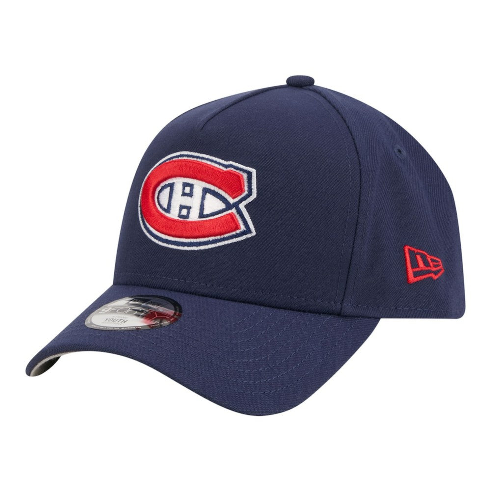 NHL Navy Montreal Canadiens New Era Youth 9FORTY A-Frame Adjustable Hat