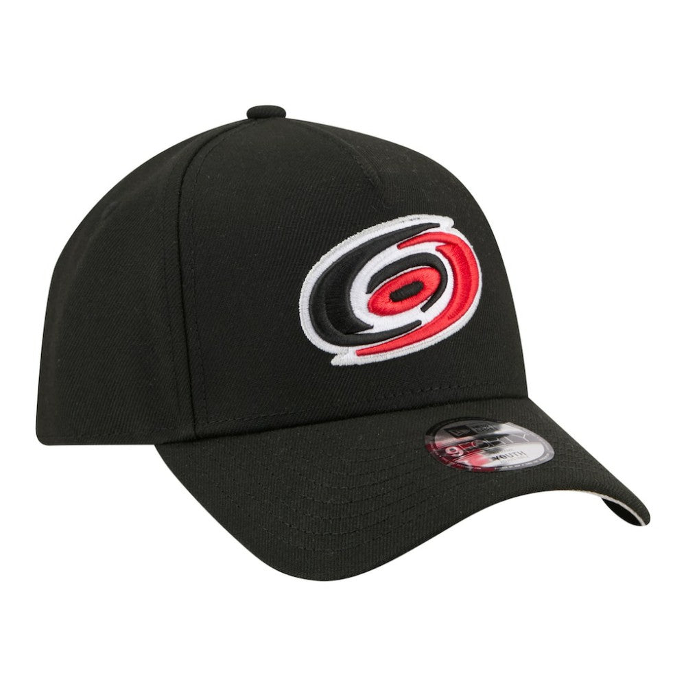 NHL Black Carolina Hurricanes New Era Youth 9FORTY A-Frame Adjustable Hat
