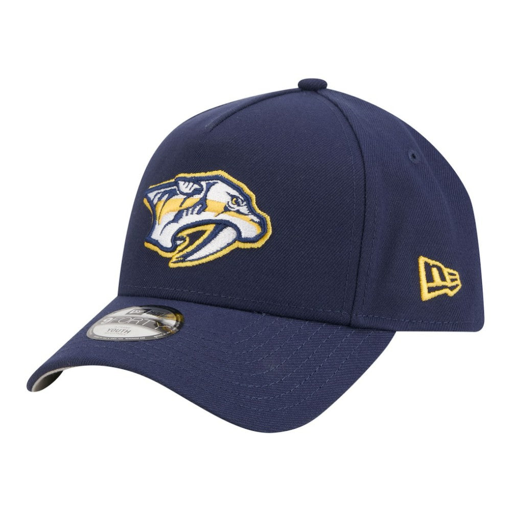 NHL Navy Nashville Predators New Era Youth 9FORTY A-Frame Adjustable Hat