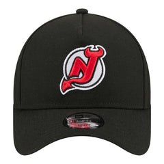 NHL Black New Jersey Devils New Era Youth 9FORTY A-Frame Adjustable Hat