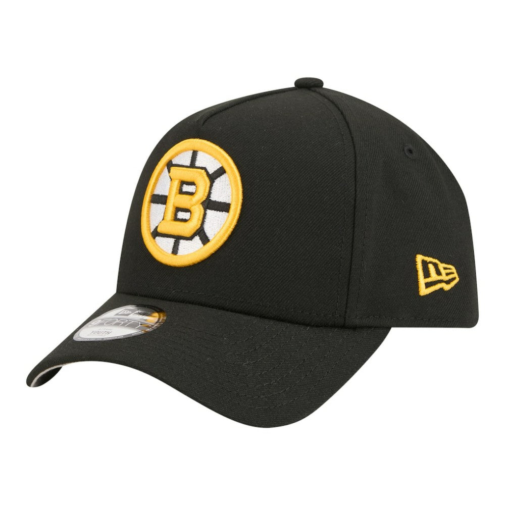 NHL Black Boston Bruins New Era Youth 9FORTY A-Frame Adjustable Hat