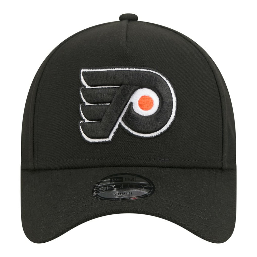 NHL Black Philadelphia Flyers New Era Youth 9FORTY A-Frame Adjustable Hat