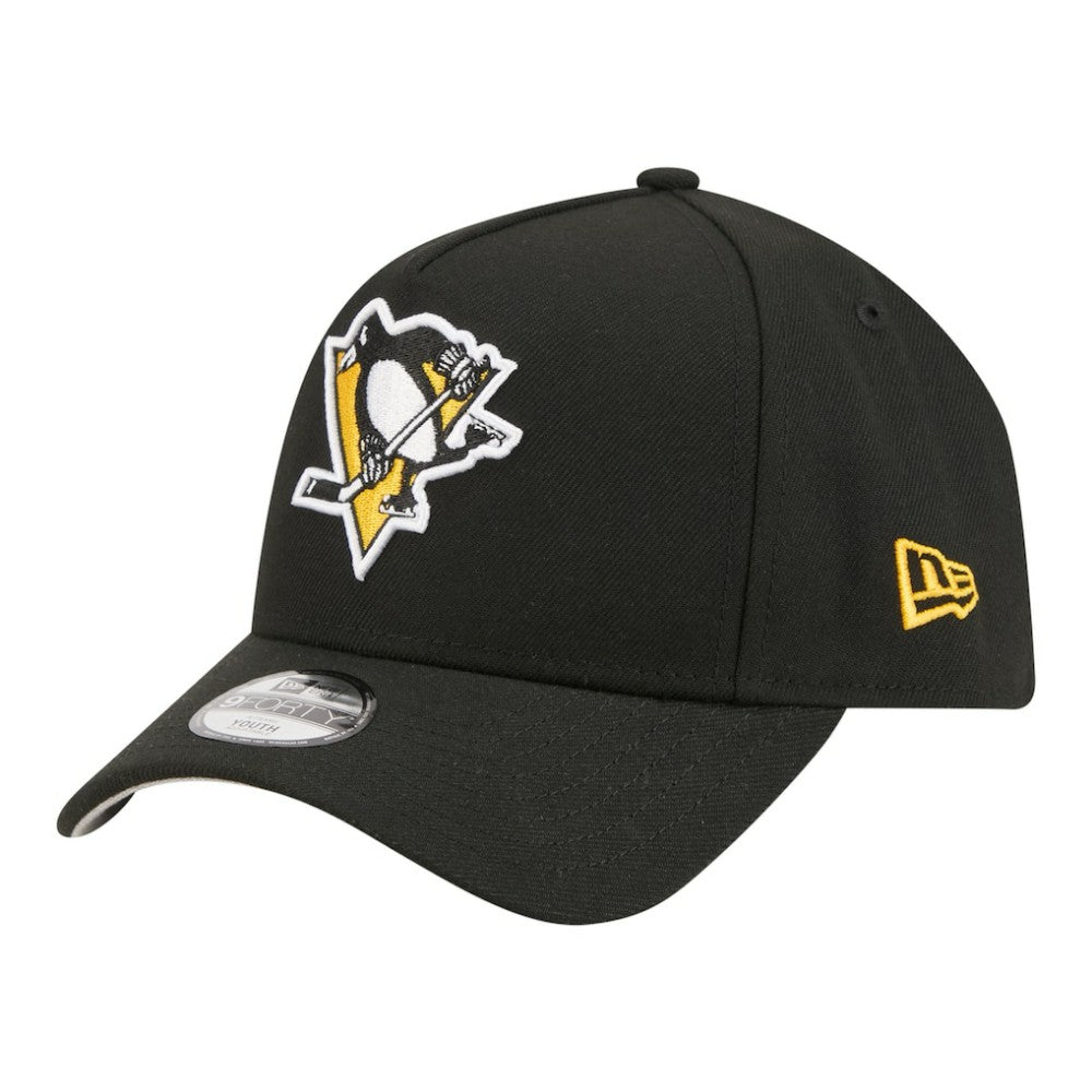 NHL Black Pittsburgh Penguins New Era Youth 9FORTY A-Frame Adjustable Hat
