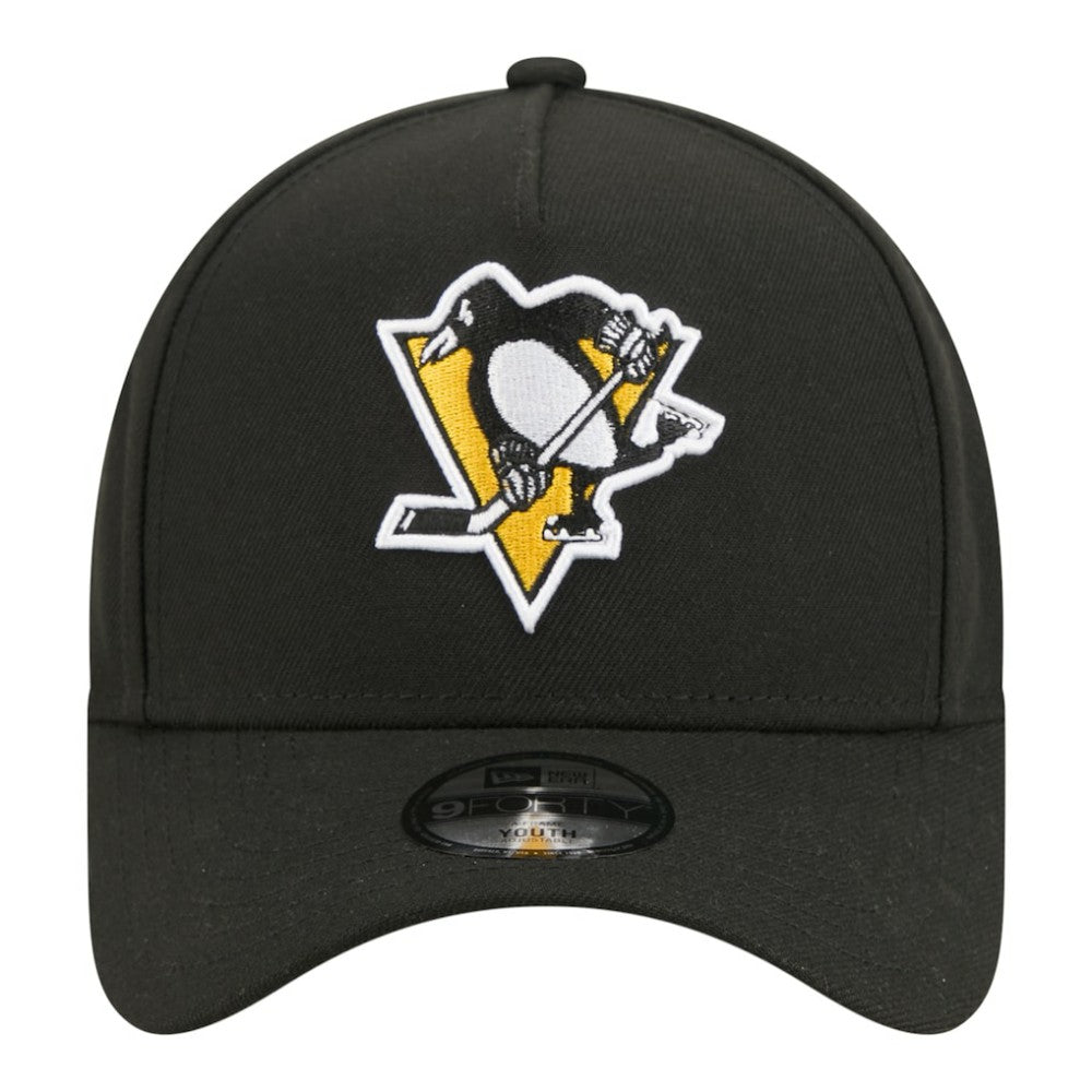 NHL Black Pittsburgh Penguins New Era Youth 9FORTY A-Frame Adjustable Hat