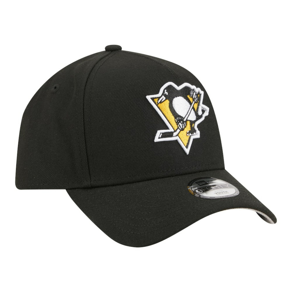 NHL Black Pittsburgh Penguins New Era Youth 9FORTY A-Frame Adjustable Hat