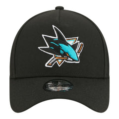 NHL Black San Jose Sharks New Era Youth 9FORTY A-Frame Adjustable Hat