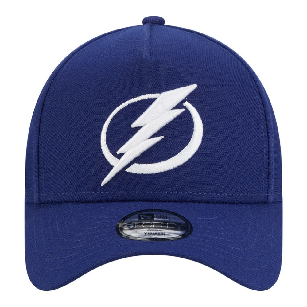 NHL Blue Tampa Bay Lightning New Era Youth 9FORTY A-Frame Adjustable Hat
