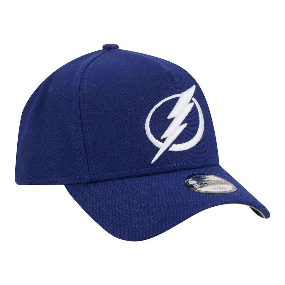 NHL Blue Tampa Bay Lightning New Era Youth 9FORTY A-Frame Adjustable Hat