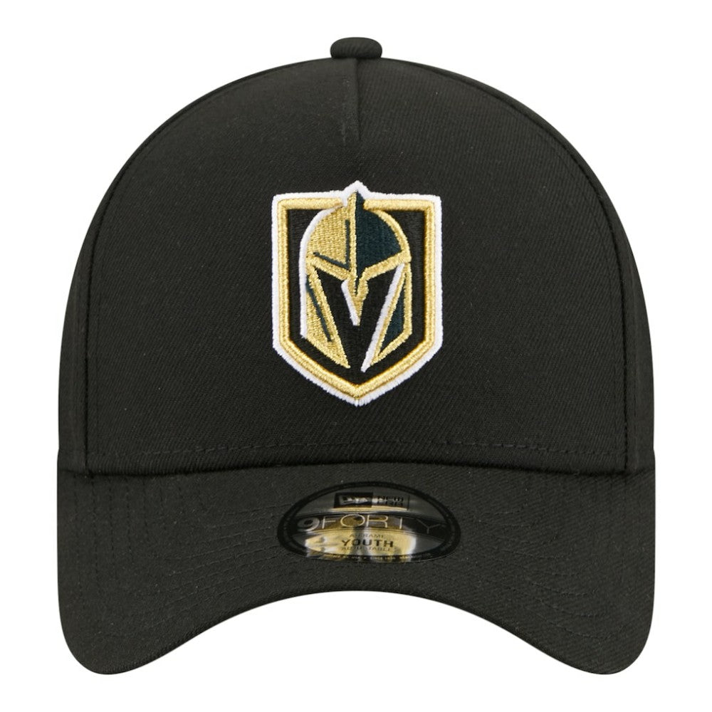 NHL Black Vegas Golden Knights New Era Youth 9FORTY A-Frame Adjustable Hat