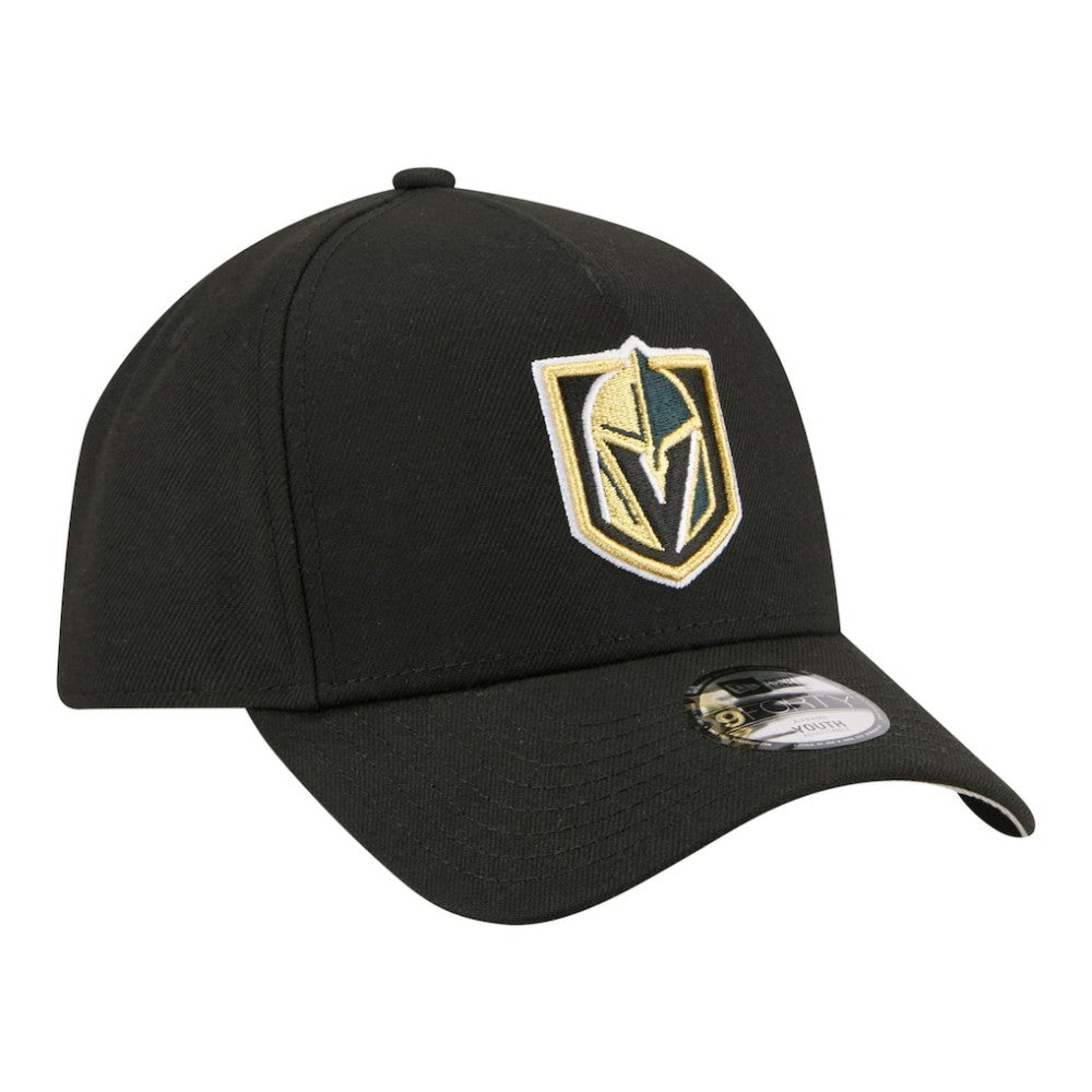 NHL Black Vegas Golden Knights New Era Youth 9FORTY A-Frame Adjustable Hat