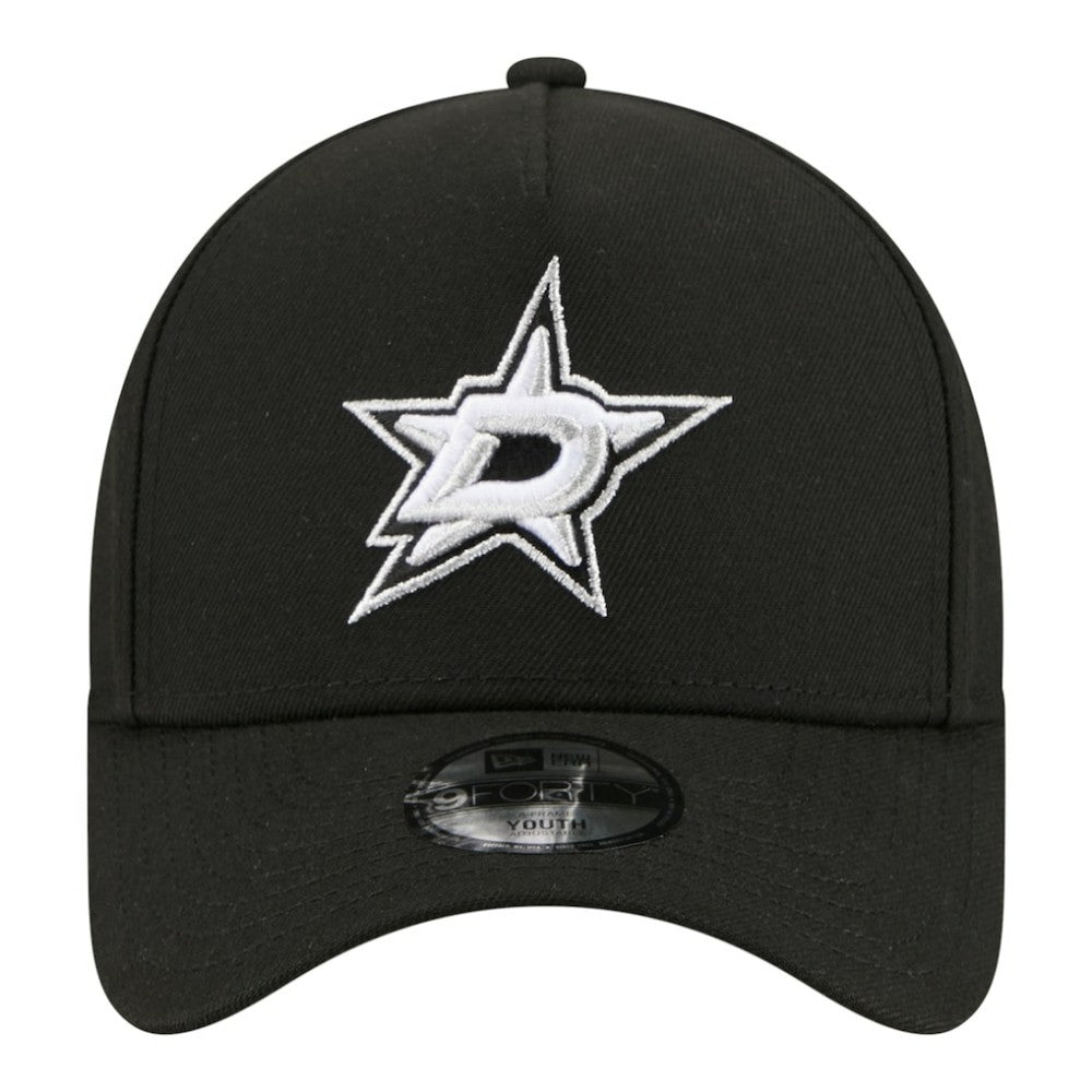 NHL Black Dallas Stars New Era Youth 9FORTY A-Frame Adjustable Hat