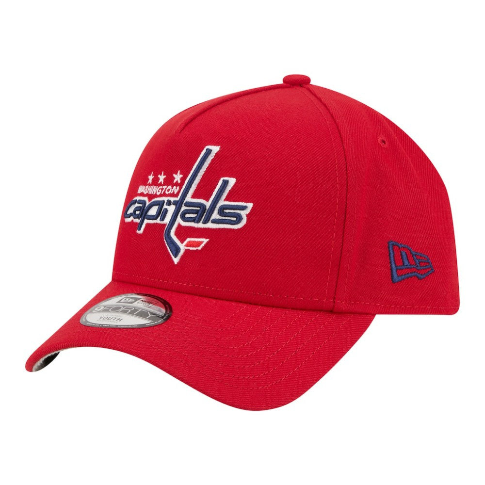 NHL Red Washington Capitals New Era Youth 9FORTY A-Frame Adjustable Hat