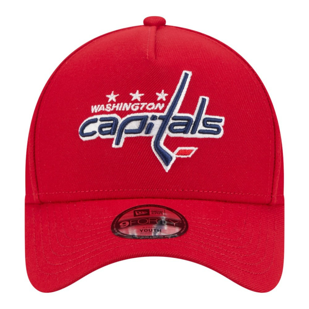 NHL Red Washington Capitals New Era Youth 9FORTY A-Frame Adjustable Hat