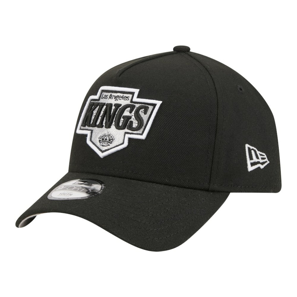 NHL Black Los Angeles Kings New Era Youth 9FORTY A-Frame Adjustable Hat