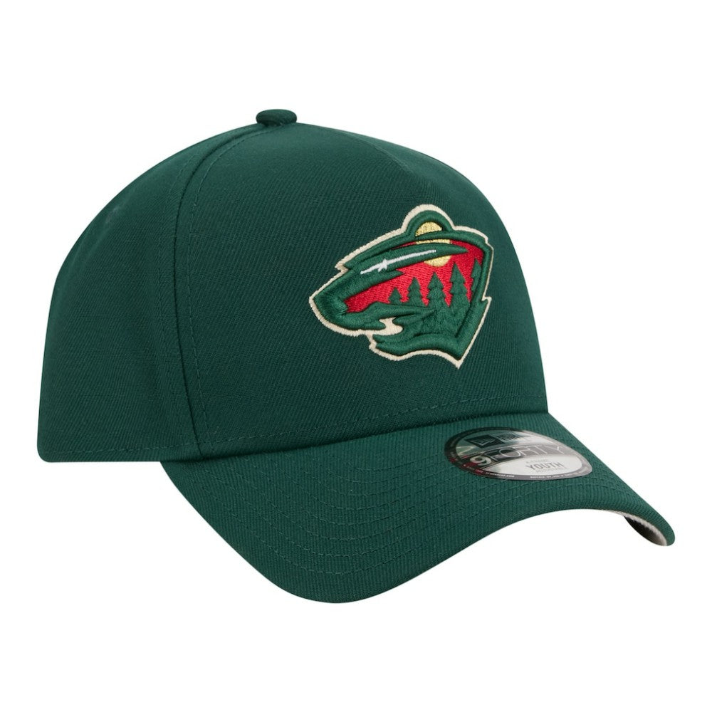 NHL Green Minnesota Wild New Era Youth 9FORTY A-Frame Adjustable Hat