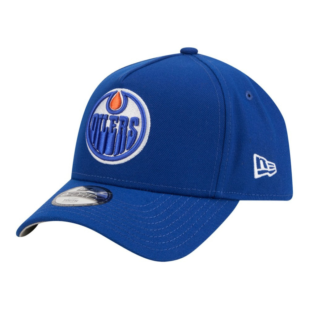 NHL Royal Edmonton Oilers New Era Youth 9FORTY A-Frame Adjustable Hat