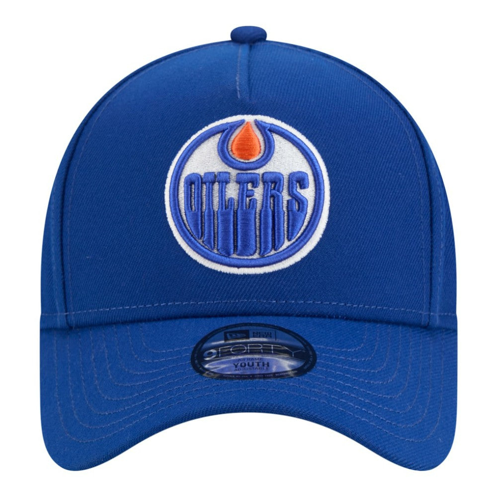 NHL Royal Edmonton Oilers New Era Youth 9FORTY A-Frame Adjustable Hat