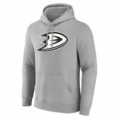 NHL Gray Anaheim Ducks Big & Tall Personalized Name & Number Monochrome Pullover Hoodie