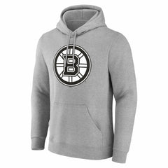 NHL Gray Boston Bruins Big & Tall Personalized Name & Number Monochrome Pullover Hoodie