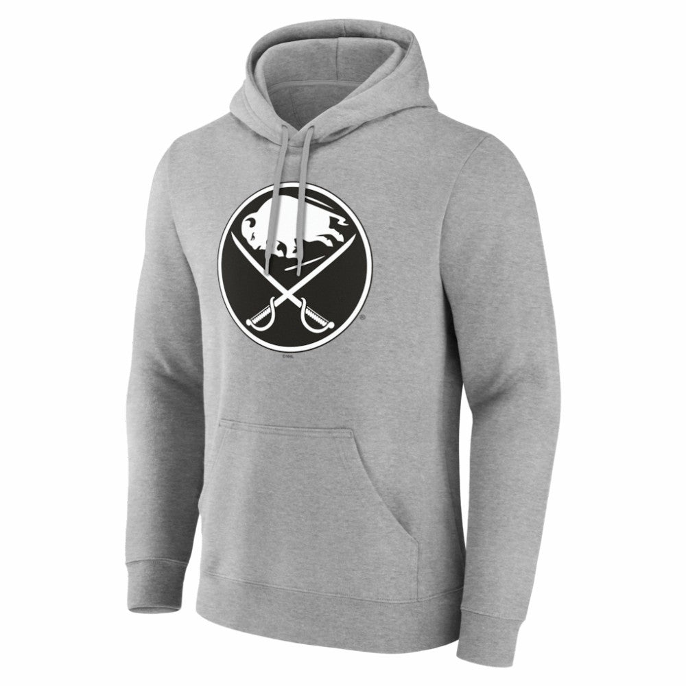NHL Gray Buffalo Sabres Big & Tall Personalized Name & Number Monochrome Pullover Hoodie