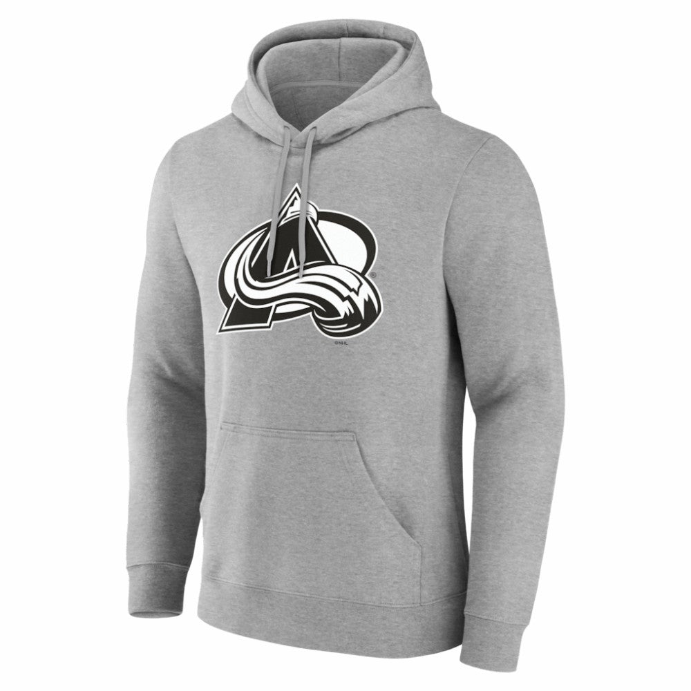 NHL Gray Colorado Avalanche Big & Tall Personalized Name & Number Monochrome Pullover Hoodie