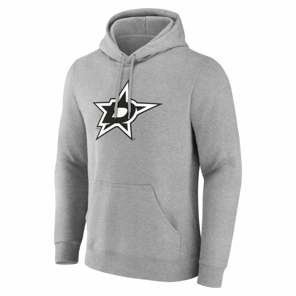 NHL Gray Dallas Stars Big & Tall Personalized Name & Number Monochrome Pullover Hoodie