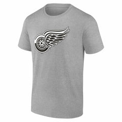 NHL Gray Detroit Red Wings Big & Tall Personalized Name & Number Monochrome T-Shirt